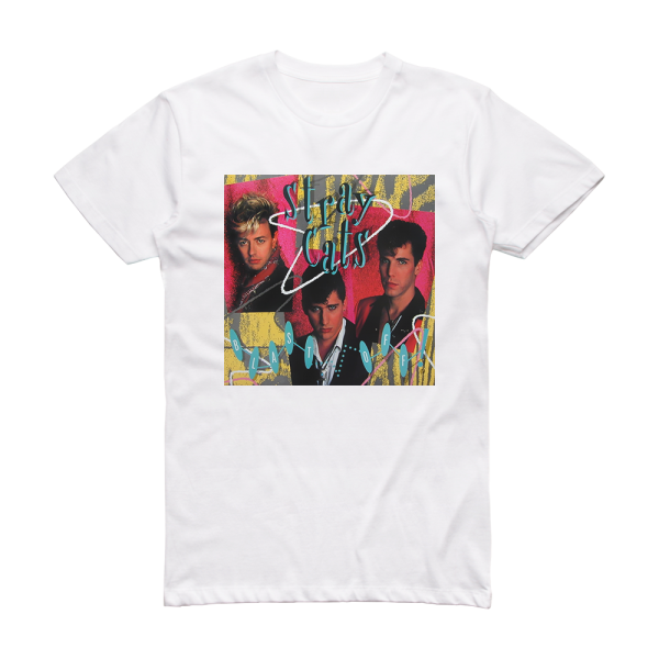 Stray Cats Blast Off Album Cover T-Shirt White