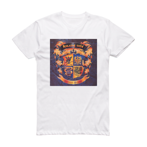 Running Wild Blazon Stone Album Cover T-Shirt White