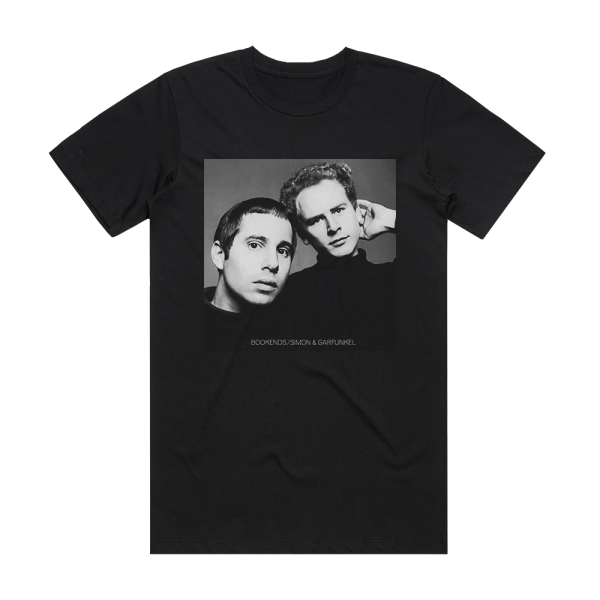 Simon and Garfunkel Bookends 2 Album Cover T-Shirt Black