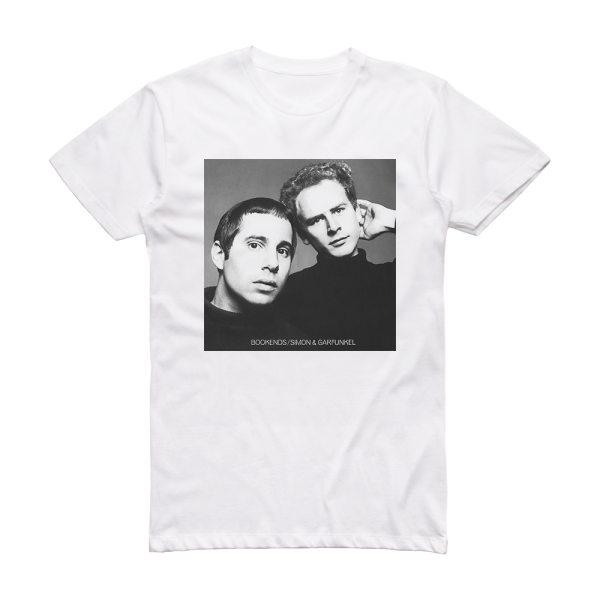 Simon and Garfunkel Bookends 2 Album Cover T-Shirt White