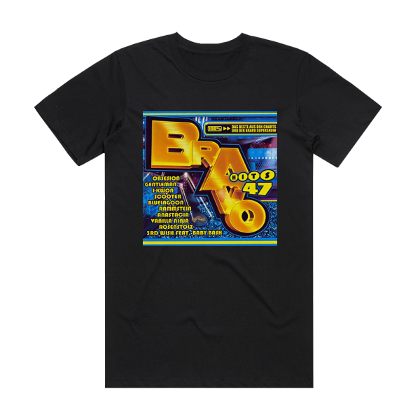 Various Artists Bravo Hits 47 Album Cover T-Shirt Black