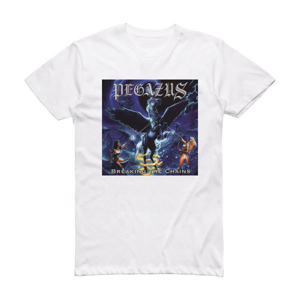 Pegazus Breaking The Chains Album Cover T-Shirt White