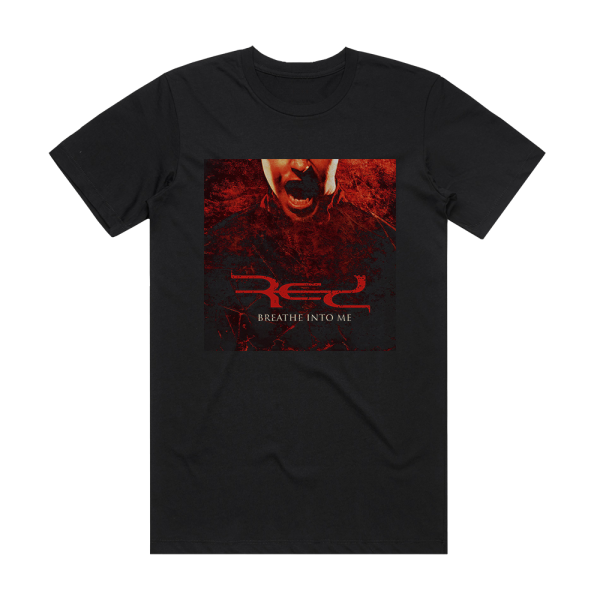 Red Breathe Into Me 1 Album Cover T-Shirt Black