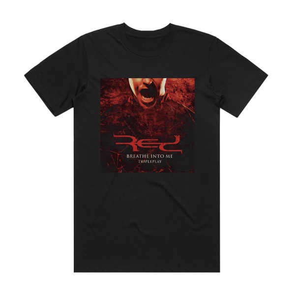 Red Breathe Into Me 2 Album Cover T-Shirt Black