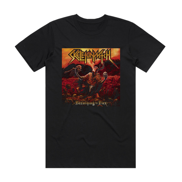 Skeletonwitch Breathing The Fire Album Cover T-Shirt Black