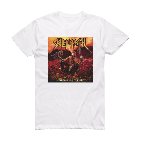 Skeletonwitch Breathing The Fire Album Cover T-Shirt White