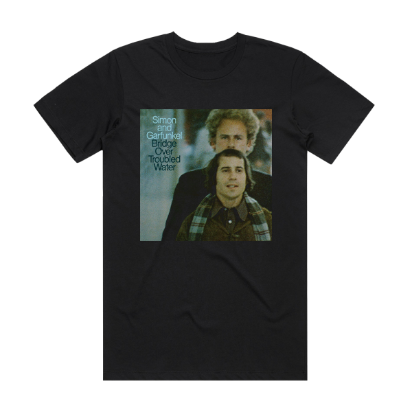 Simon and Garfunkel Bridge Over Troubled Water 1 Album Cover T-Shirt Black