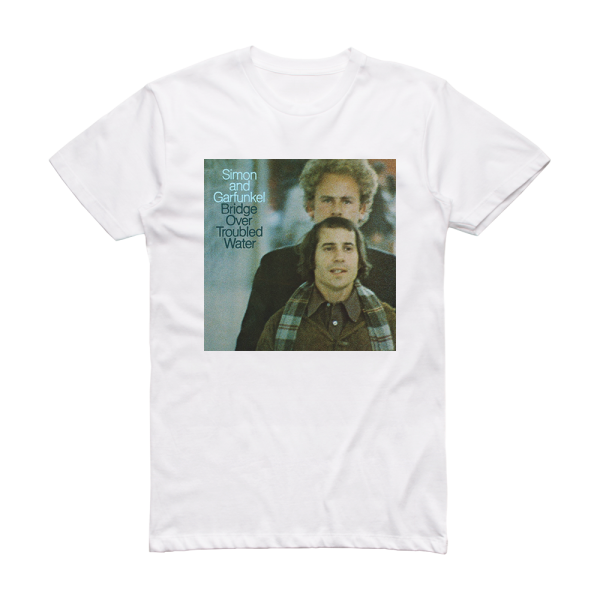 Simon and Garfunkel Bridge Over Troubled Water 1 Album Cover T-Shirt White