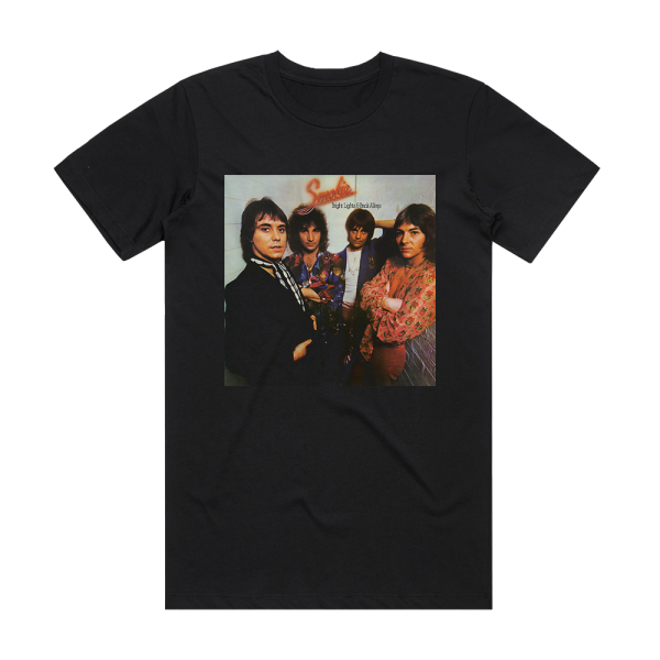 Smokie Bright Lights Back Alleys Album Cover T-Shirt Black