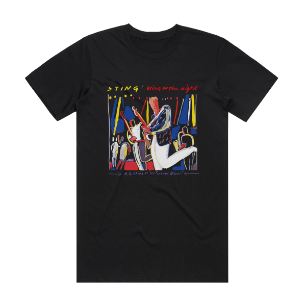 Sting Bring On The Night Album Cover T-Shirt Black