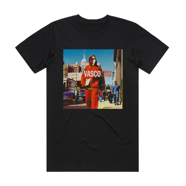 Vasco Rossi Buoni O Cattivi Album Cover T-Shirt Black
