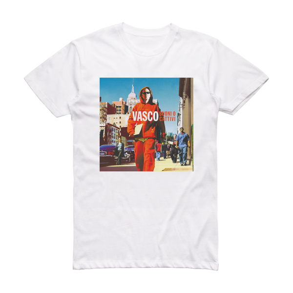Vasco Rossi Buoni O Cattivi Album Cover T-Shirt White