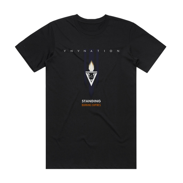 VNV Nation Burning Empires Album Cover T-Shirt Black