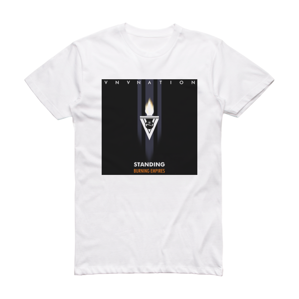 VNV Nation Burning Empires Album Cover T-Shirt White