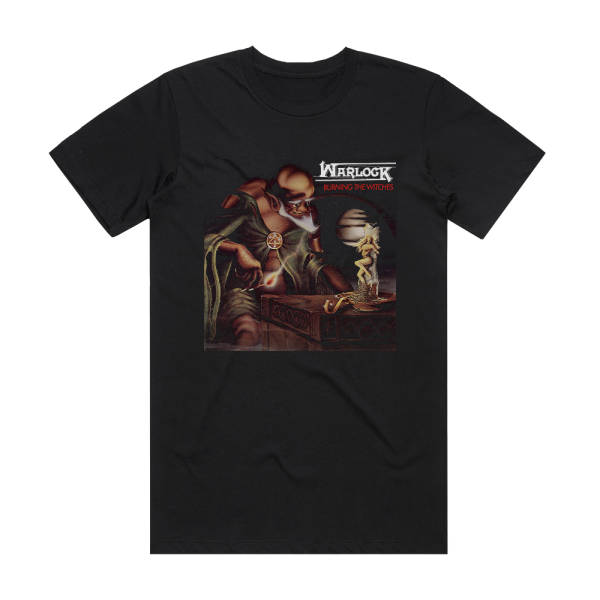 Warlock Burning The Witches Album Cover T-Shirt Black
