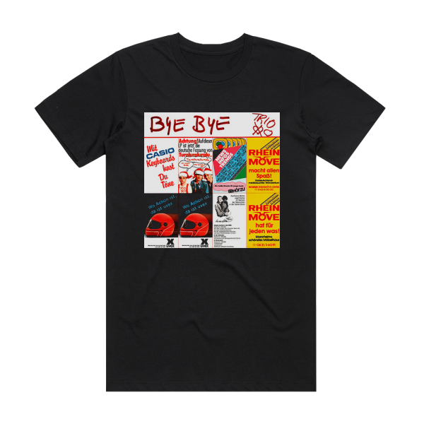 Trio Bye Bye 3 Album Cover T-Shirt Black