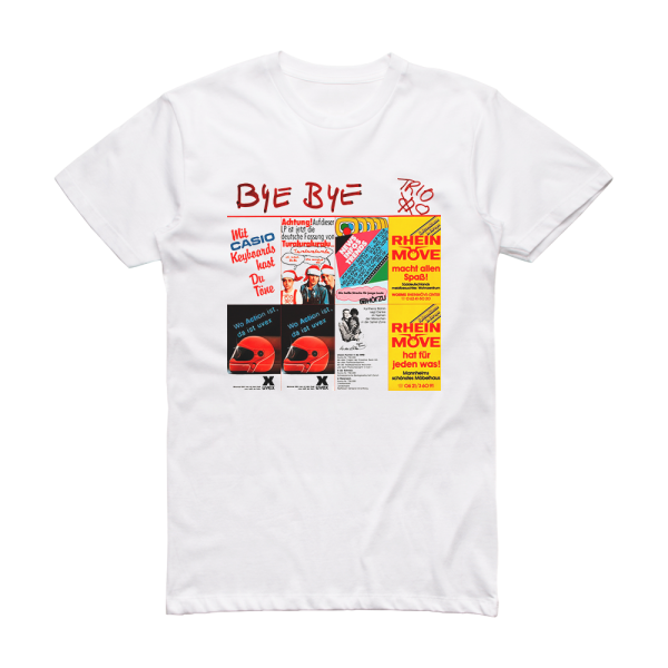 Trio Bye Bye 3 Album Cover T-Shirt White