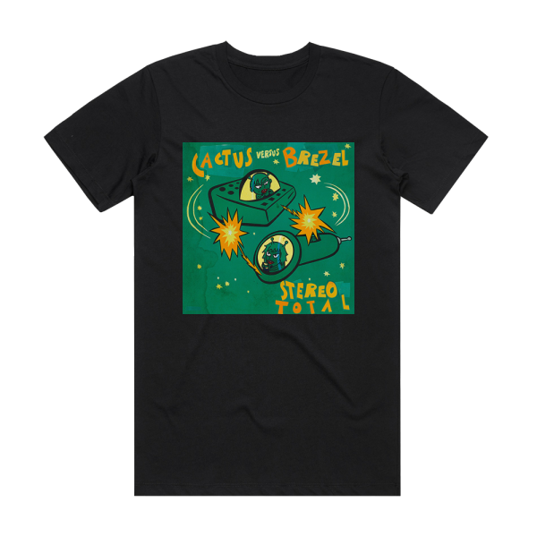 Stereo Total Cactus Versus Brezel Album Cover T-Shirt Black