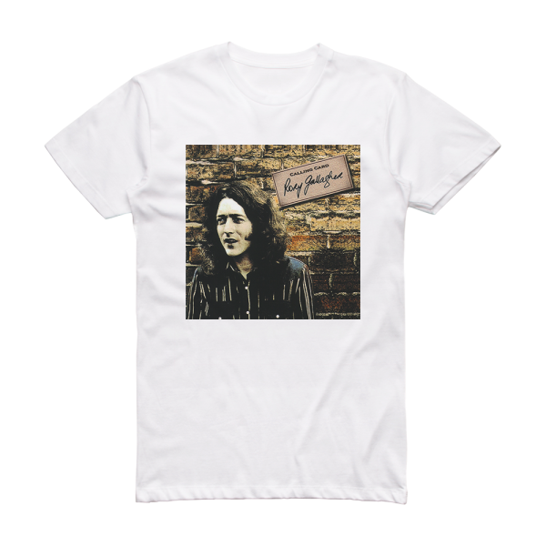 Rory Gallagher Calling Card 1 Album Cover T-Shirt White