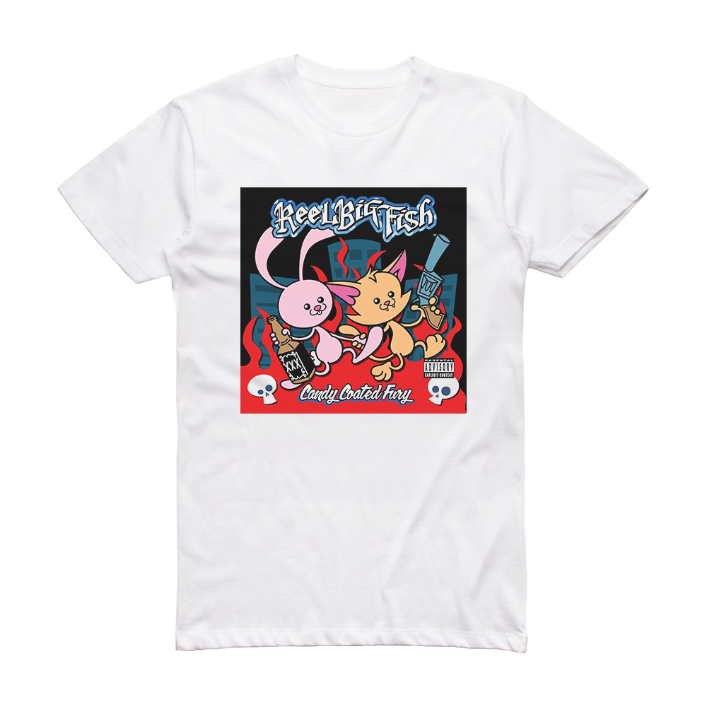 Reel Big Fish Candy Coated Fury Album Cover T-Shirt White – ALBUM