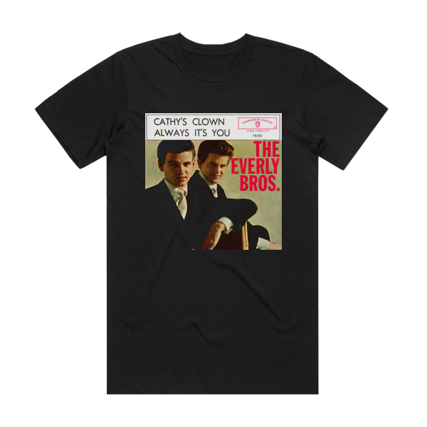 The Everly Brothers Cathys Clown 1 Album Cover T-Shirt Black