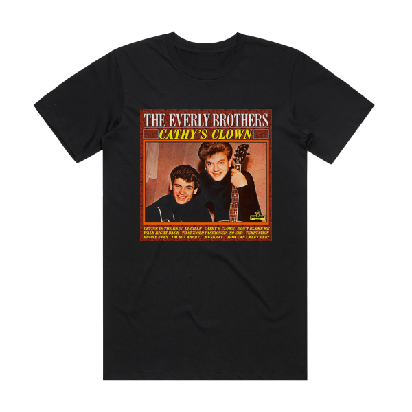 The Everly Brothers Cathys Clown 2 Album Cover T-Shirt Black