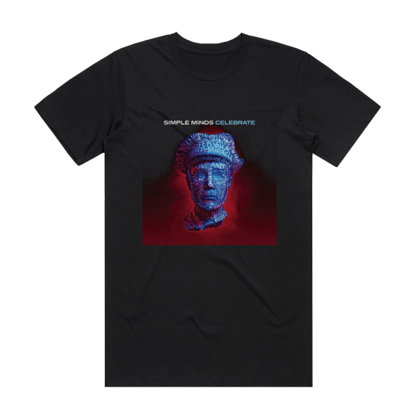 Simple Minds Celebrate 2 Album Cover T-Shirt Black