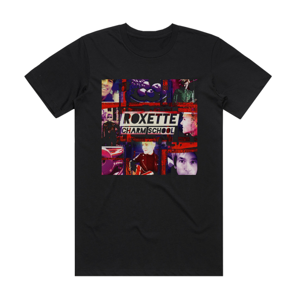 Roxette Charm School Album Cover T-Shirt Black