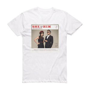 She and Him Christmas Party Album Cover T-Shirt White