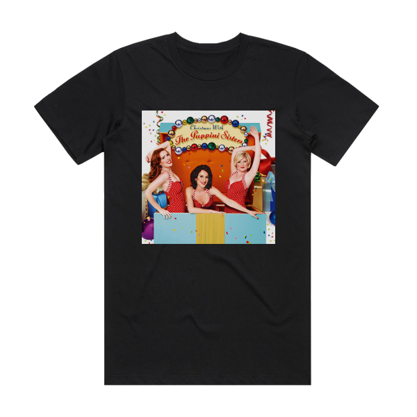The Puppini Sisters Christmas With The Puppini Sisters Album Cover T-Shirt Black