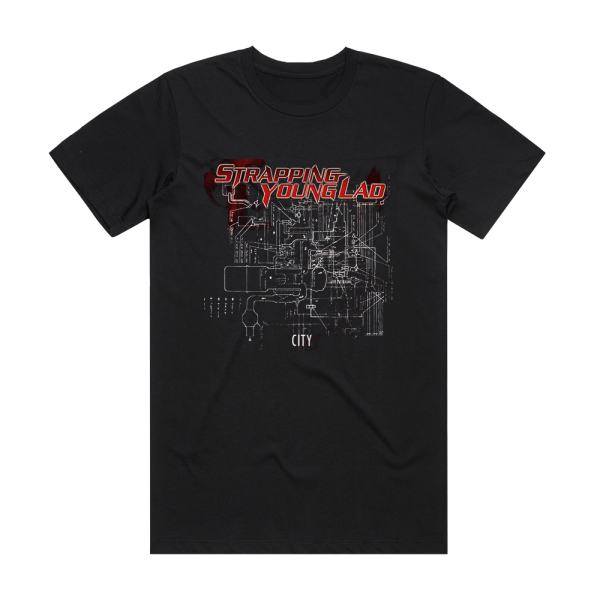 Strapping Young Lad City Album Cover T-Shirt Black