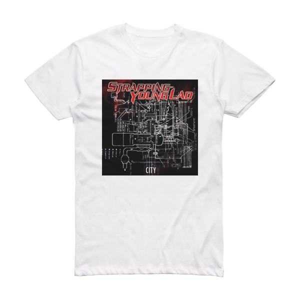 Strapping Young Lad City Album Cover T-Shirt White