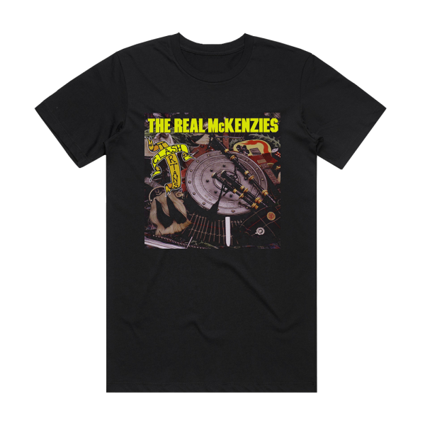 The Real McKenzies Clash Of The Tartans Album Cover T-Shirt Black