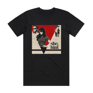 She and Him Classics Album Cover T-Shirt Black
