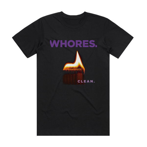 Whores Clean Album Cover T-Shirt Black