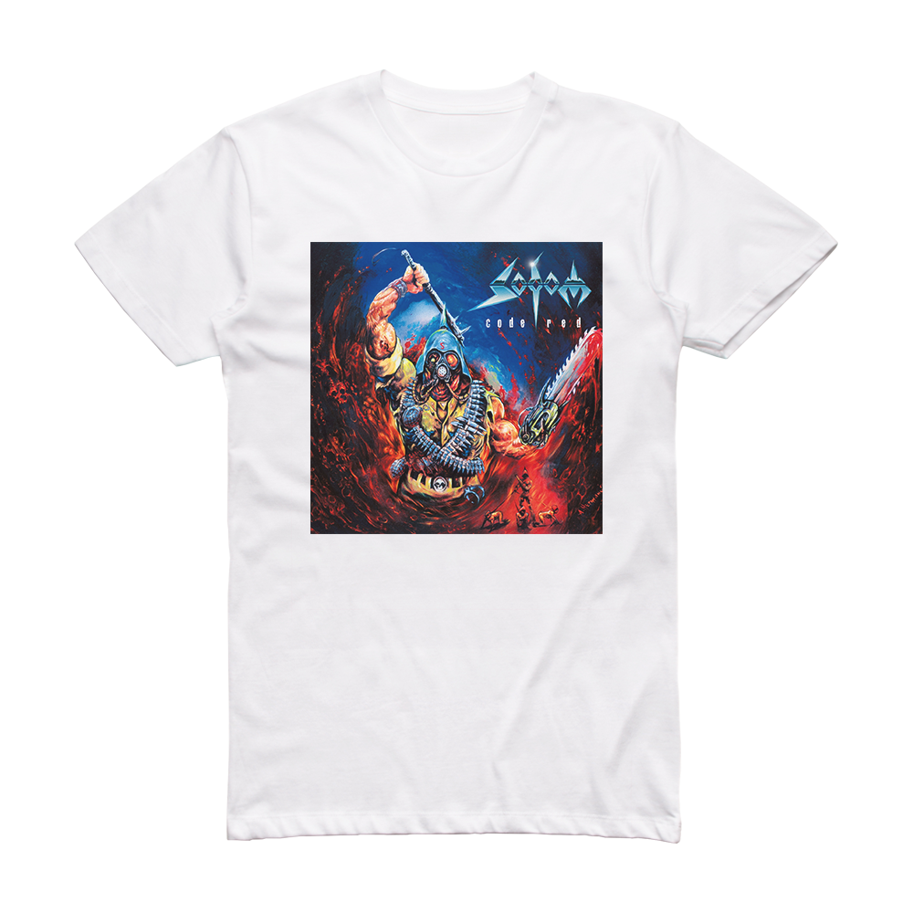 Sodom Code Red Album Cover T-Shirt White – ALBUM COVER T-SHIRTS