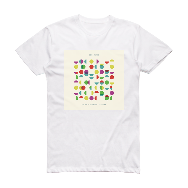 Schematic Color N Inside The Lines Album Cover T-Shirt White