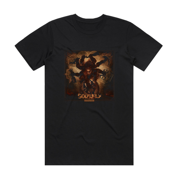 Soulfly Conquer Album Cover T-Shirt Black