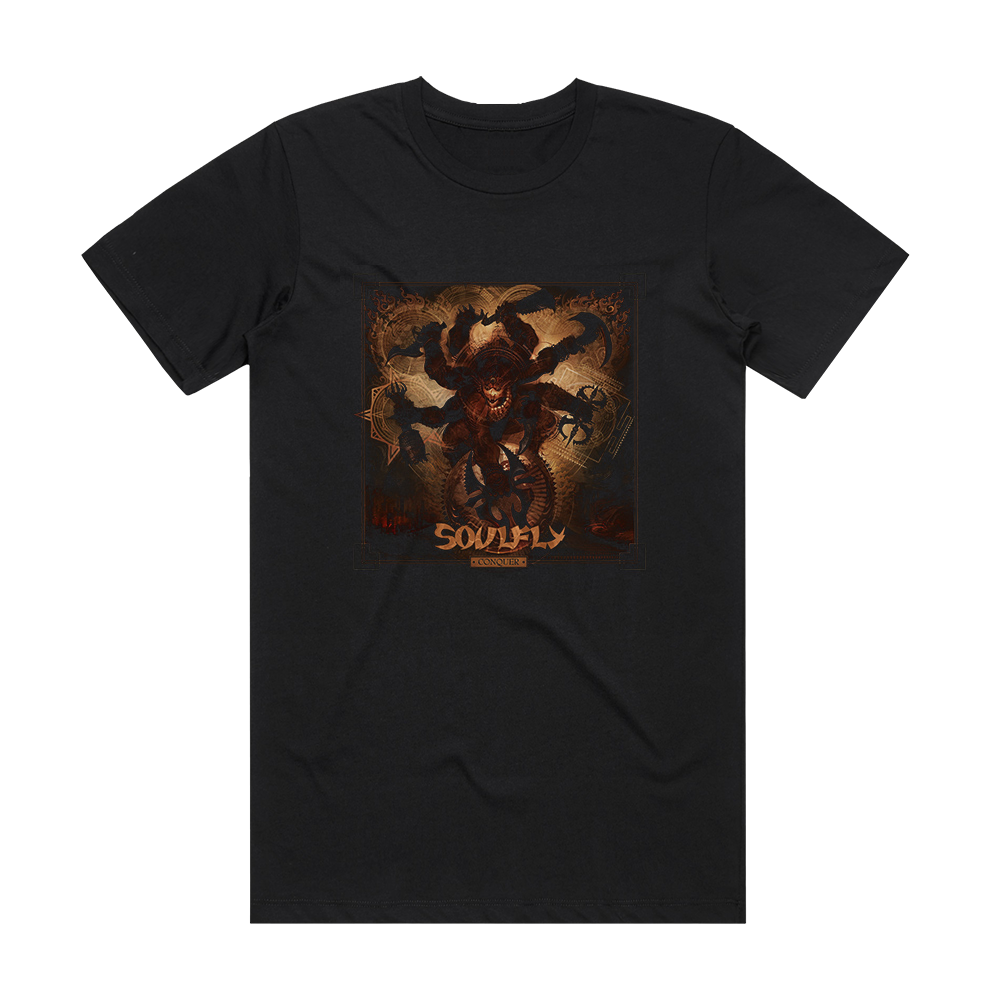 Soulfly Conquer Album Cover T-Shirt Black – ALBUM COVER T-SHIRTS