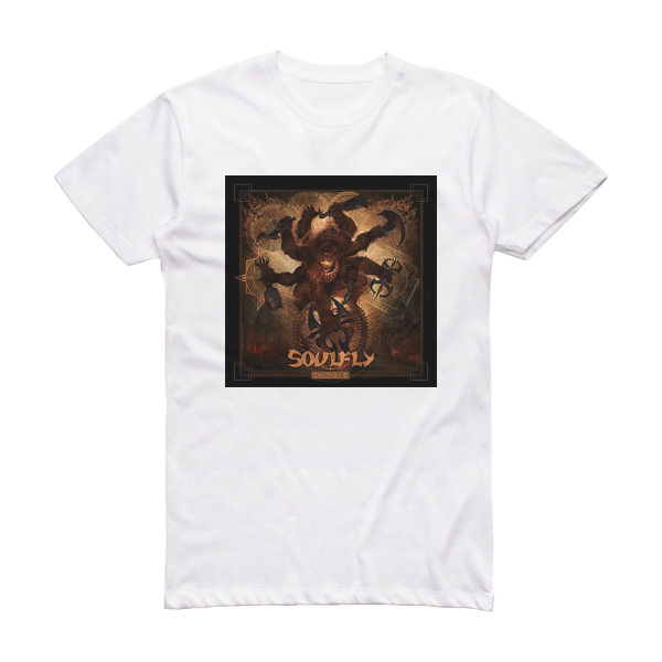 Soulfly Conquer Album Cover T-Shirt White