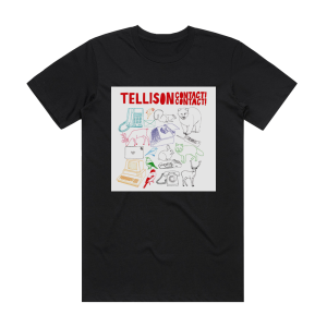 Tellison Contact Contact Album Cover T-Shirt Black
