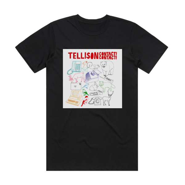 Tellison Contact Contact Album Cover T-Shirt Black