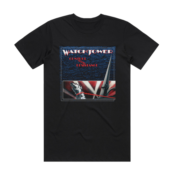 Watchtower Control And Resistance 1 Album Cover T-Shirt Black
