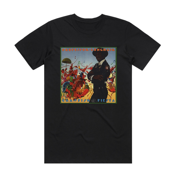Professor Longhair Crawfish Fiesta Album Cover T-Shirt Black