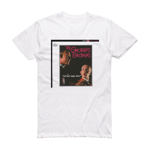 The Smothers Brothers Curb Your Tongue Knave Album Cover T-Shirt White