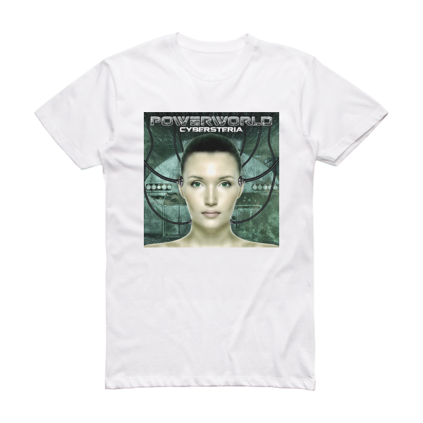 PowerWorld Cybersteria Album Cover T-Shirt White
