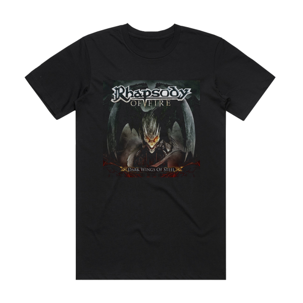 Rhapsody of Fire Dark Wings Of Steel Album Cover T-Shirt Black