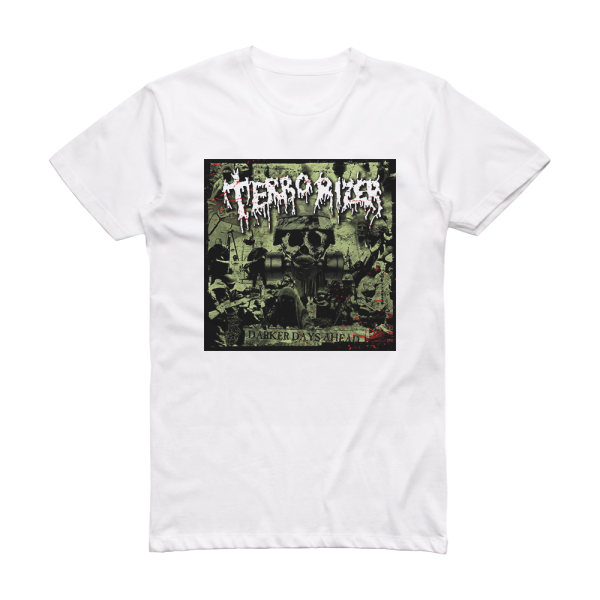 Terrorizer Darker Days Ahead Album Cover T-Shirt White