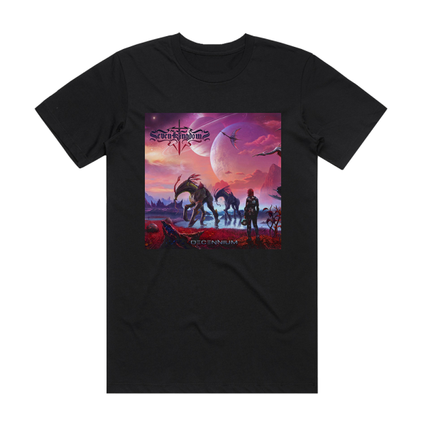 Seven Kingdoms Decennium Album Cover T-Shirt Black