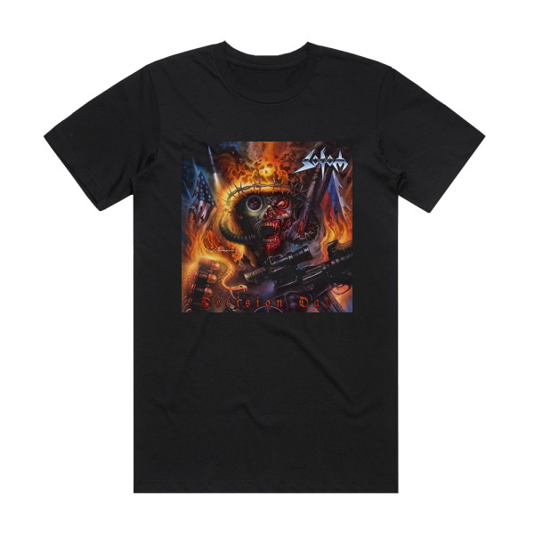 Sodom Decision Day 1 Album Cover T-Shirt Black